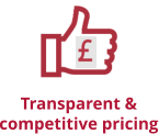 Transparent &  competitive pricing